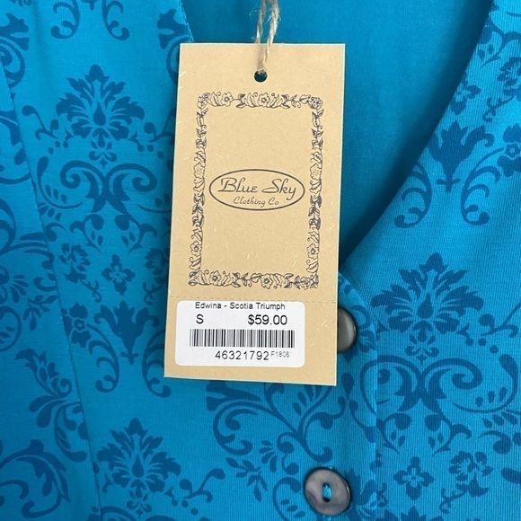 BLUE sky tunic size small - Picture 5 of 6
